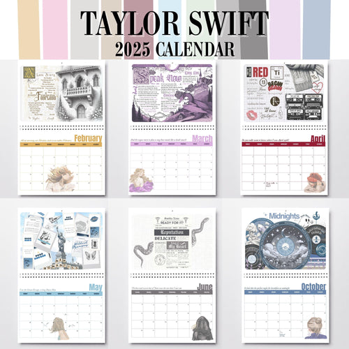 Swifties 2025 Desk Calendar (Instant Digital Download)